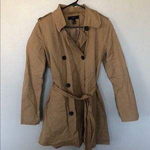 Tan short trench coat